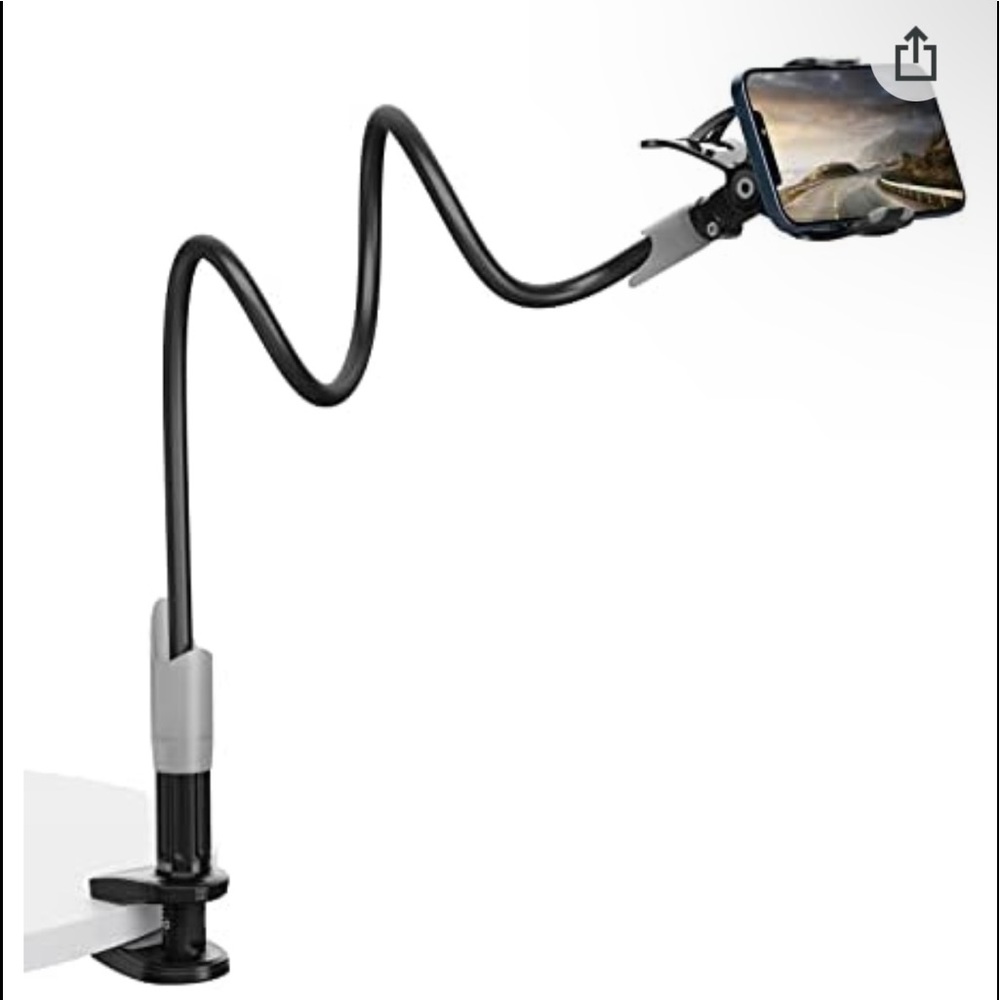 Grey & Black Cell Phone Stand